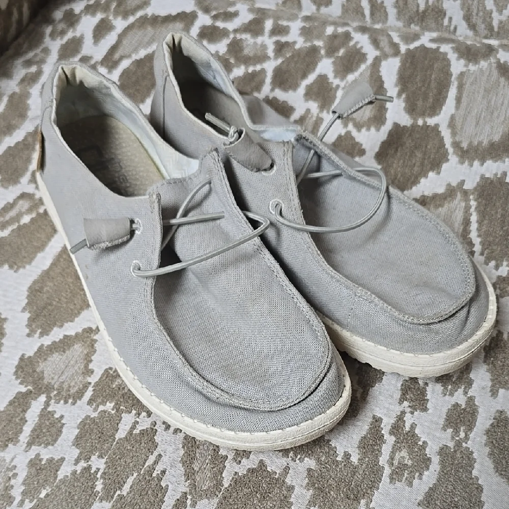 Hey Dude Gray Slip-On Loafers with Cushioned Soles